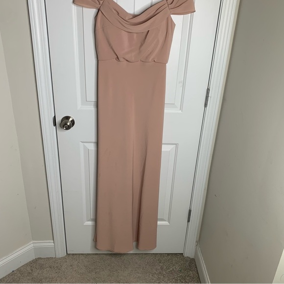 Jenny Yoo Collection BHLDN Sabine bridesmaid blush maxi dress size‎ 2 wedding - Picture 5 of 9